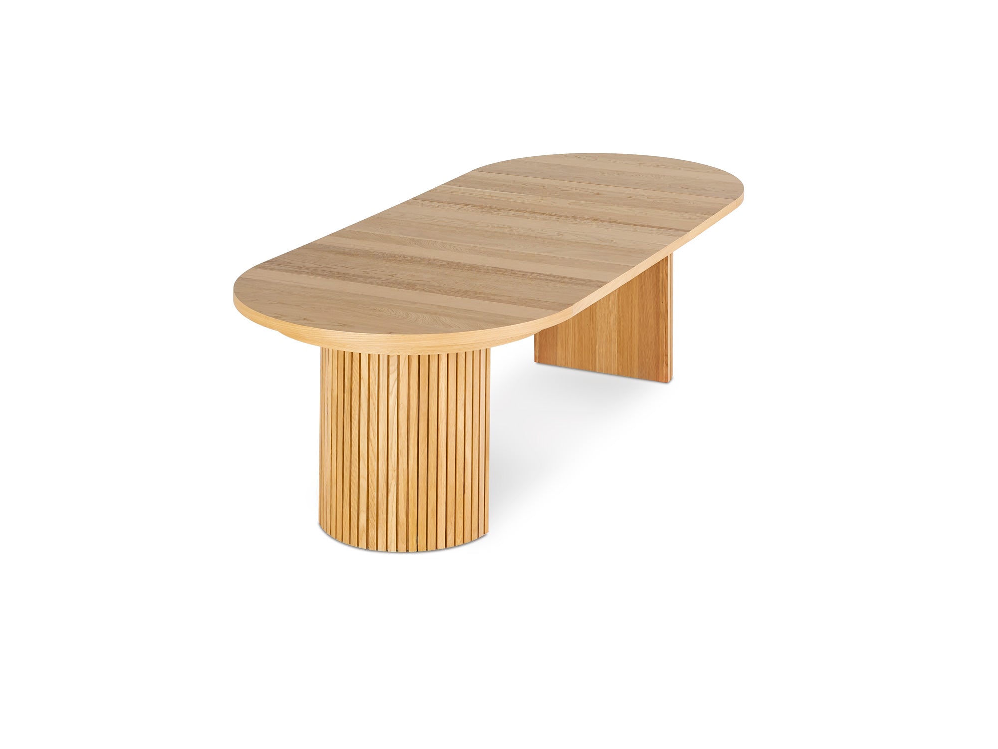 Versatile expandable dining table seats 4‑10, robust hardwood‑steel build, hidden pedestal storage and elegant fluted detailing for flexible everyday dining.