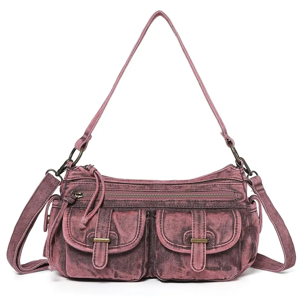 Women's Hobo Cross‑Body Bag, Casual Vegan Leather Shoulder Handbag with Adjustable Strap & Multiple Pockets for Daily Use