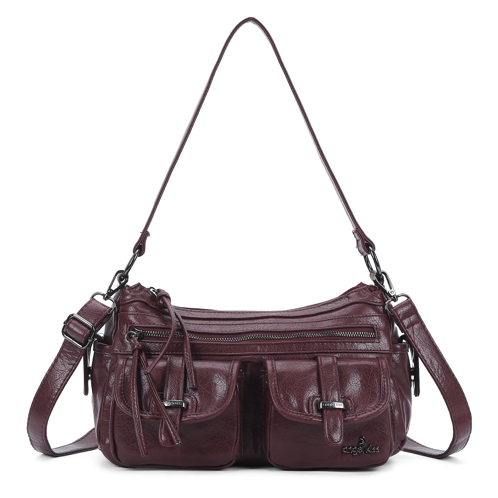 Women's Hobo Cross‑Body Bag, Casual Vegan Leather Shoulder Handbag with Adjustable Strap & Multiple Pockets for Daily Use
