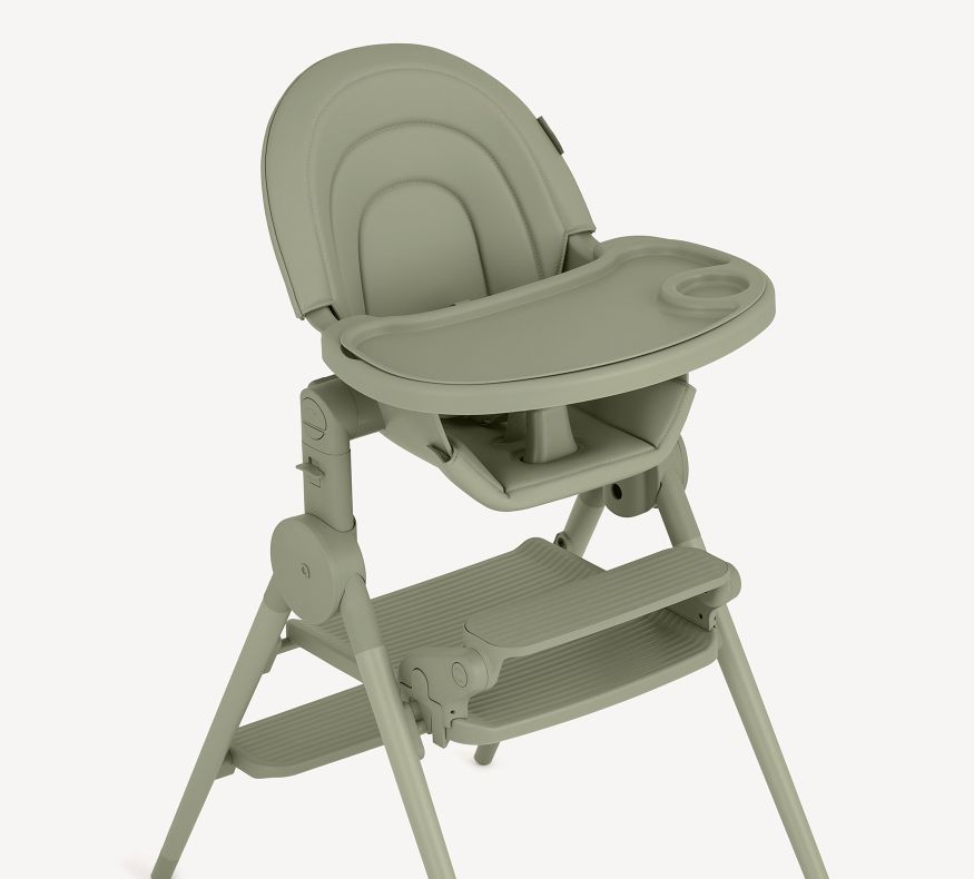Versatile 5‑in‑1 modular kids furniture, converts to newborn insert, high chair, learning tower, rocker and footrest for ages birth‑5 years.
