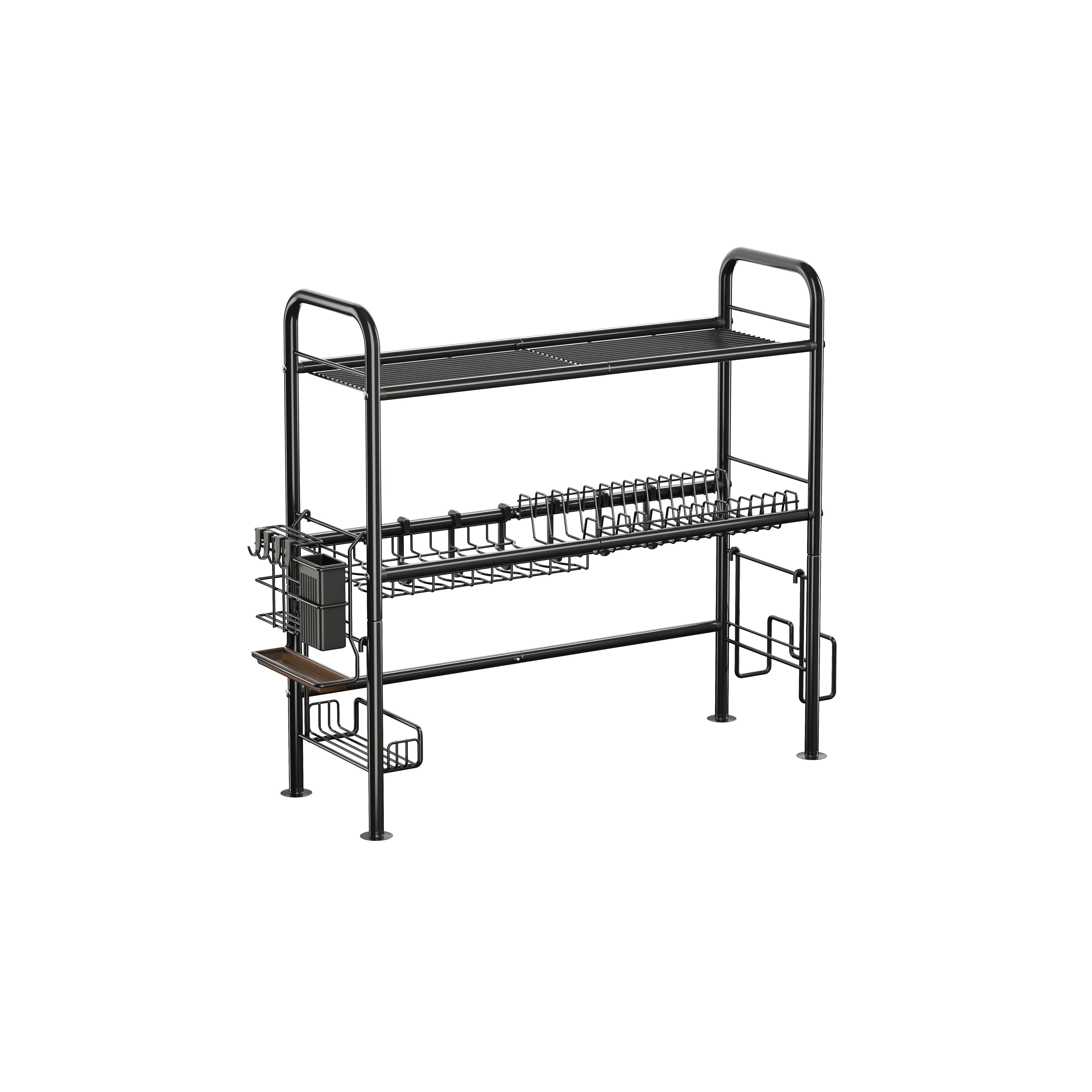 Over Sink Dish Drying Rack Kitchen Organizer 2-Tier Space Saver