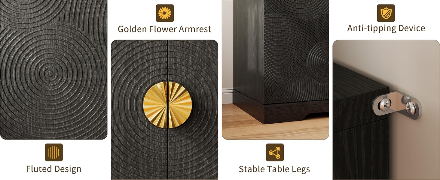 fluted shoe cabinet