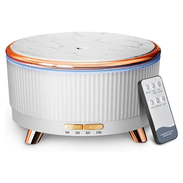 500ML Large Capacity Essential Oil Diffuser, Ultrasonic Aromatherapy Diffuser with 7 Color LED Lights with Remote Control, Cool Mist Humidifier, Timed Mist, Auto Shut-Off#Summervibes