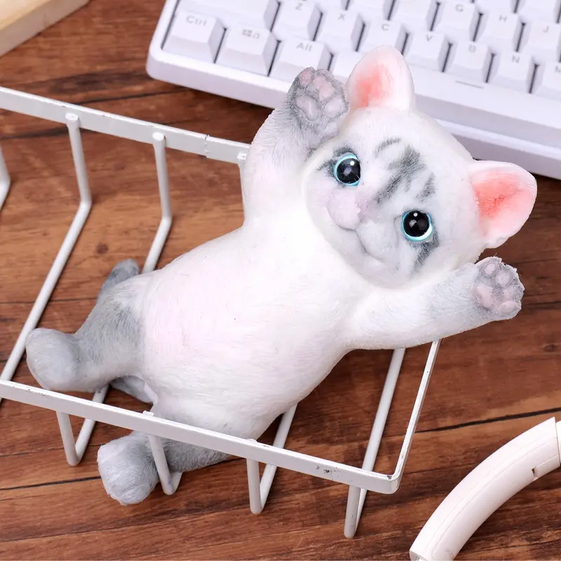 Large Taba Squishy Cat Squishy Dog Handmade Cute Cat DIY Squeeze Toy, Hyperreal Kawaii Cat Simulation Lovely Toy, Squeeze Autism Toys Stress Relidf toy, Silicone Pinch Cat