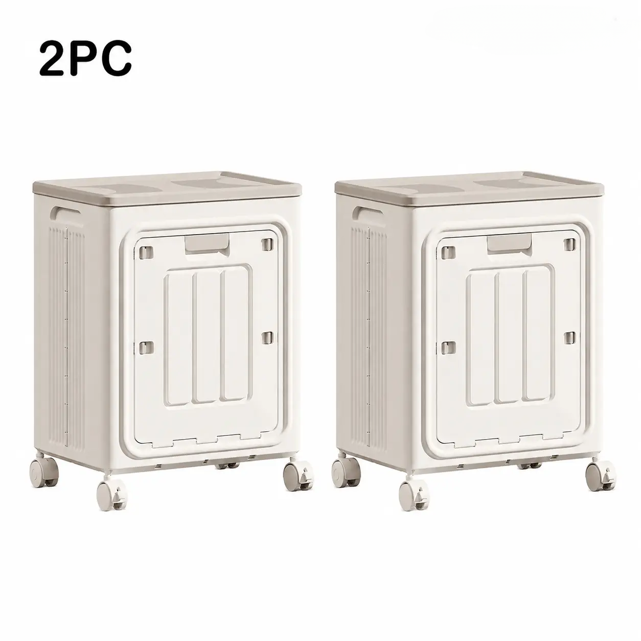Waterproof Rectangular Rolling Hamper Laundry Basket, 19.29x13.78x24.8 in