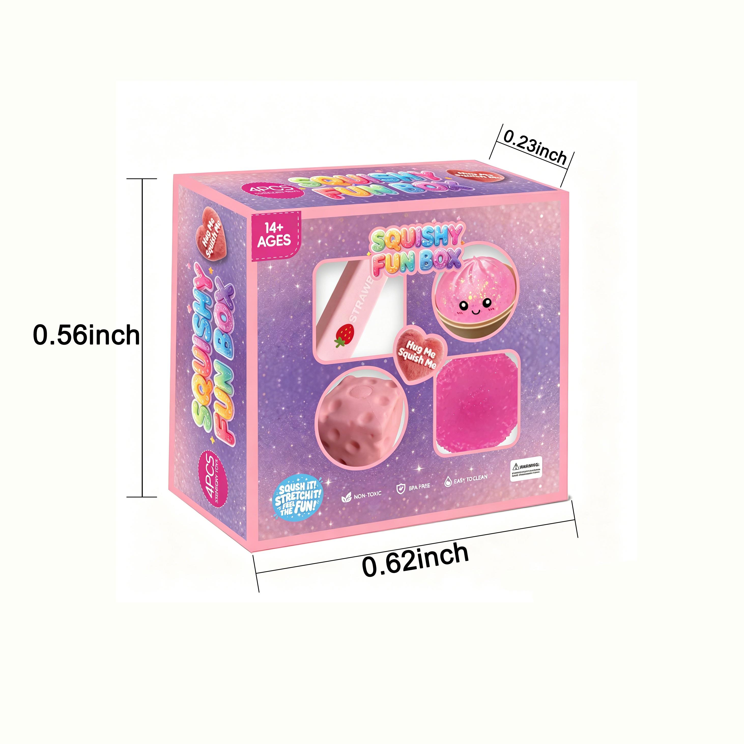 4-Pack Soft Squishy Toys, Mixed Slow & Fast Rebound Silicone Toys, stress relief toy，Assorted Styles, Perfect Gifts for  Day, Father's Day, Teacher's Day, Birthdays  Parties summerwins