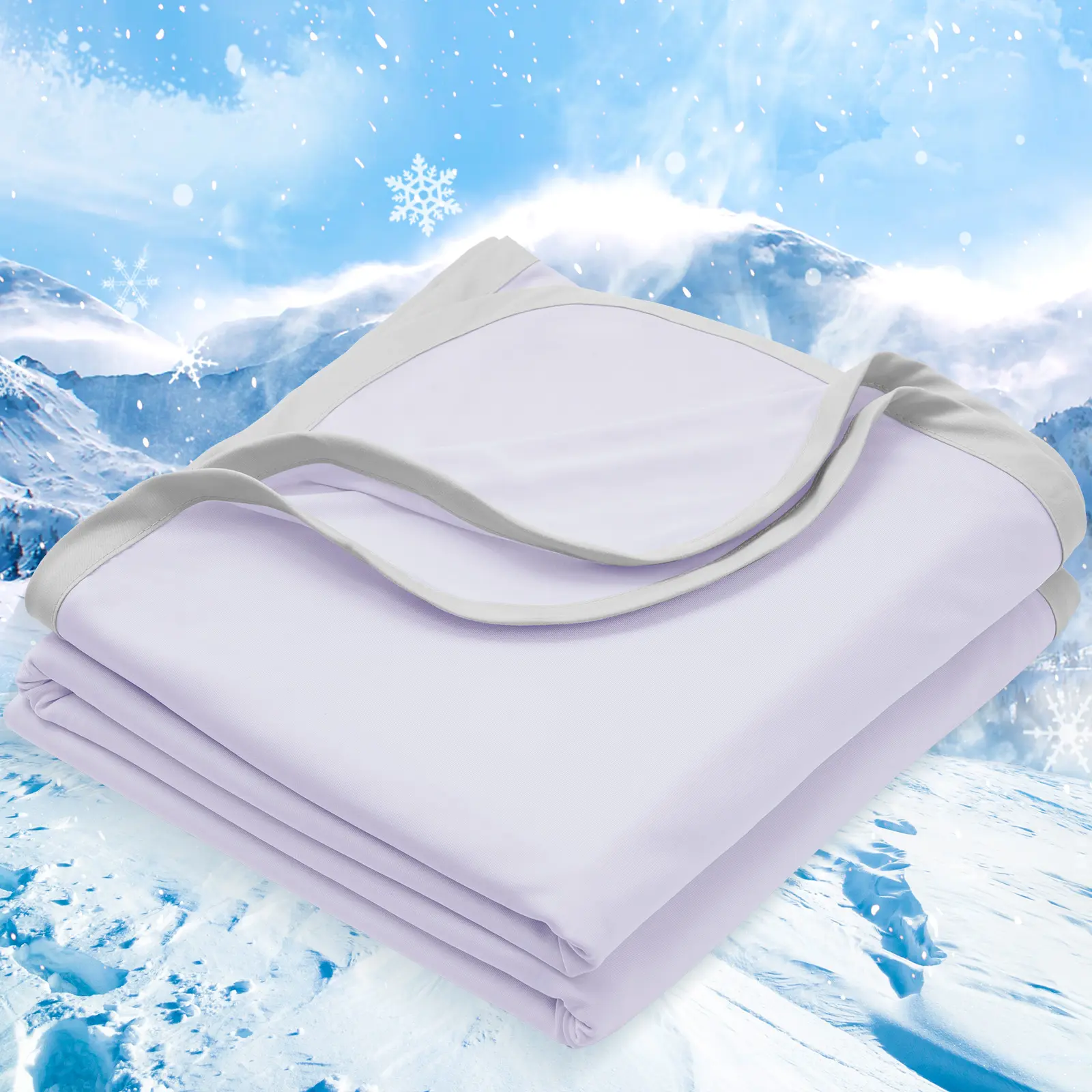 【Summer Sale】Double Cooling Blanket for Hot Sleepers, Arc-Chill Q-Max>0.5 with Double Cooling, Lightweight Summer Blanket Absorbs Heat to Keep Cool All Night for Night Sweats