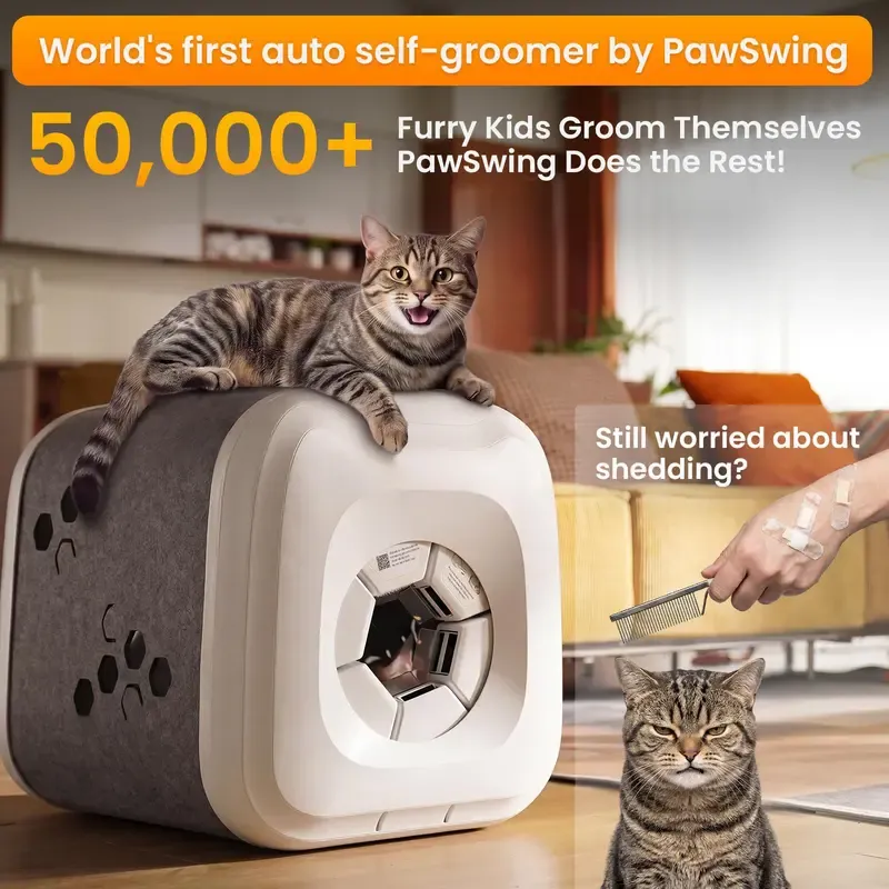 Self Grooming Cat Brush – Automatic Fur Collector That Cats Love for Easy Hair Removal & MassageSelf Grooming Cat Brush – Automatic Fur Collector That Cats Love for Easy Hair Removal & Massage