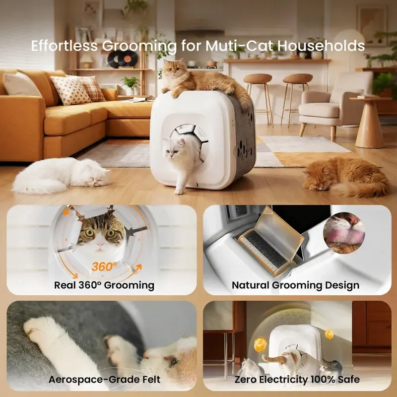 Self Grooming Cat Brush – Automatic Fur Collector That Cats Love for Easy Hair Removal & MassageSelf Grooming Cat Brush – Automatic Fur Collector That Cats Love for Easy Hair Removal & Massage