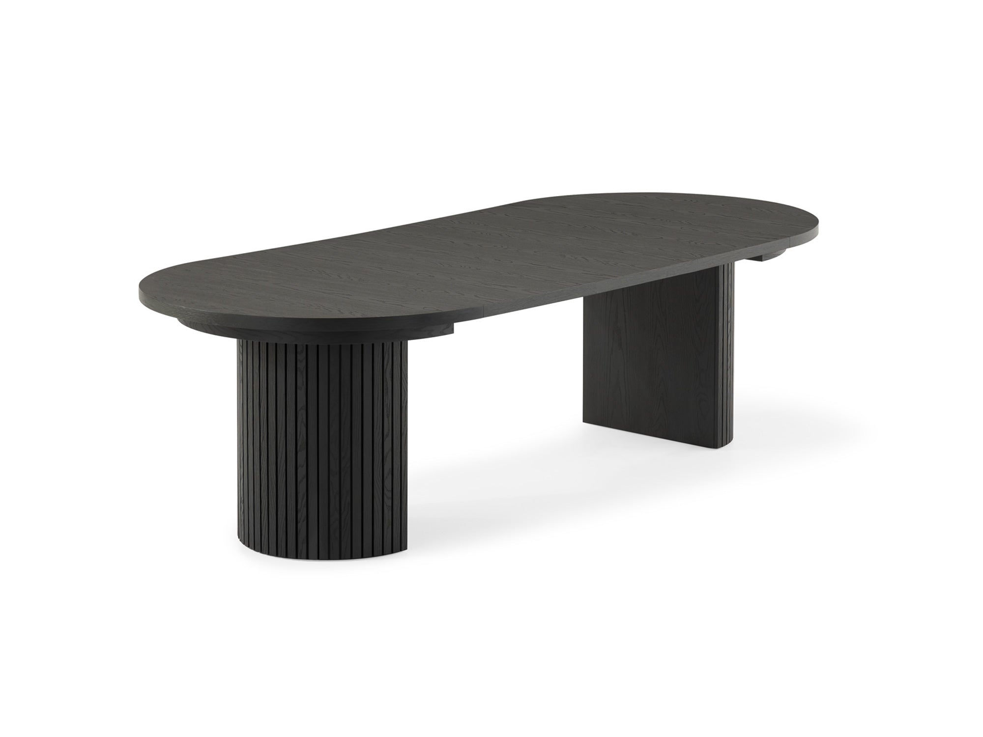 Versatile expandable dining table seats 4‑10, robust hardwood‑steel build, hidden pedestal storage and elegant fluted detailing for flexible everyday dining.