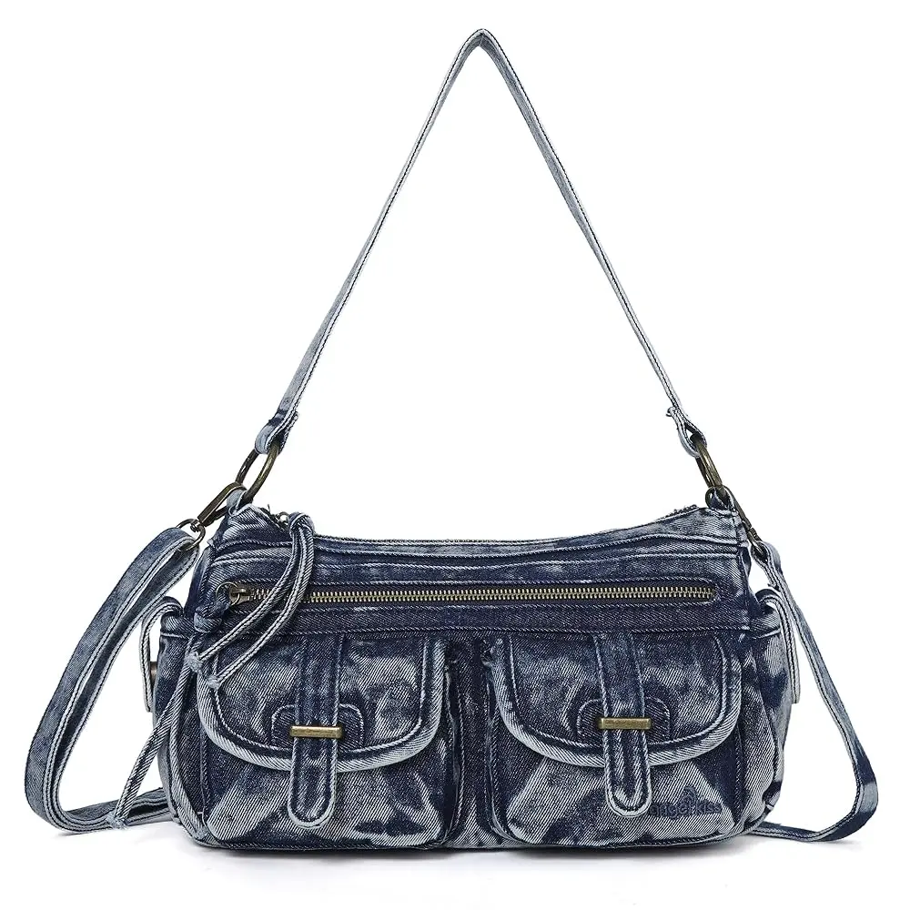 Women's Hobo Cross‑Body Bag, Casual Vegan Leather Shoulder Handbag with Adjustable Strap & Multiple Pockets for Daily Use