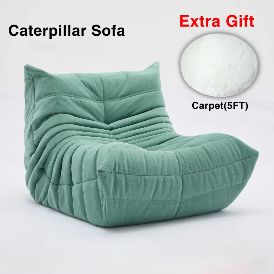 Cloud-Like Chenille Bean Bag Sofa | Cozy Memory Foam Lounge Chair for Relaxing at Home