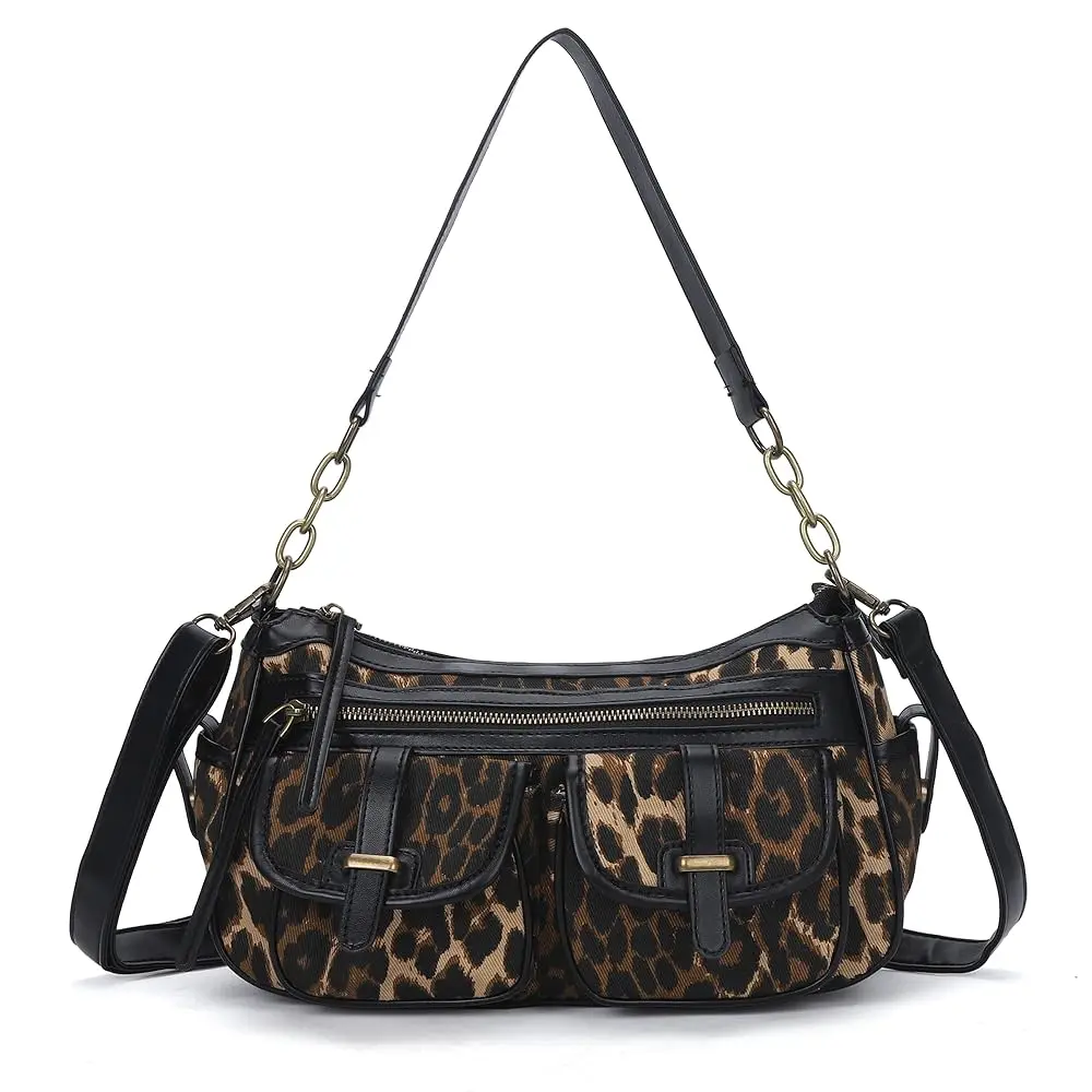 Women's Hobo Cross‑Body Bag, Casual Vegan Leather Shoulder Handbag with Adjustable Strap & Multiple Pockets for Daily Use