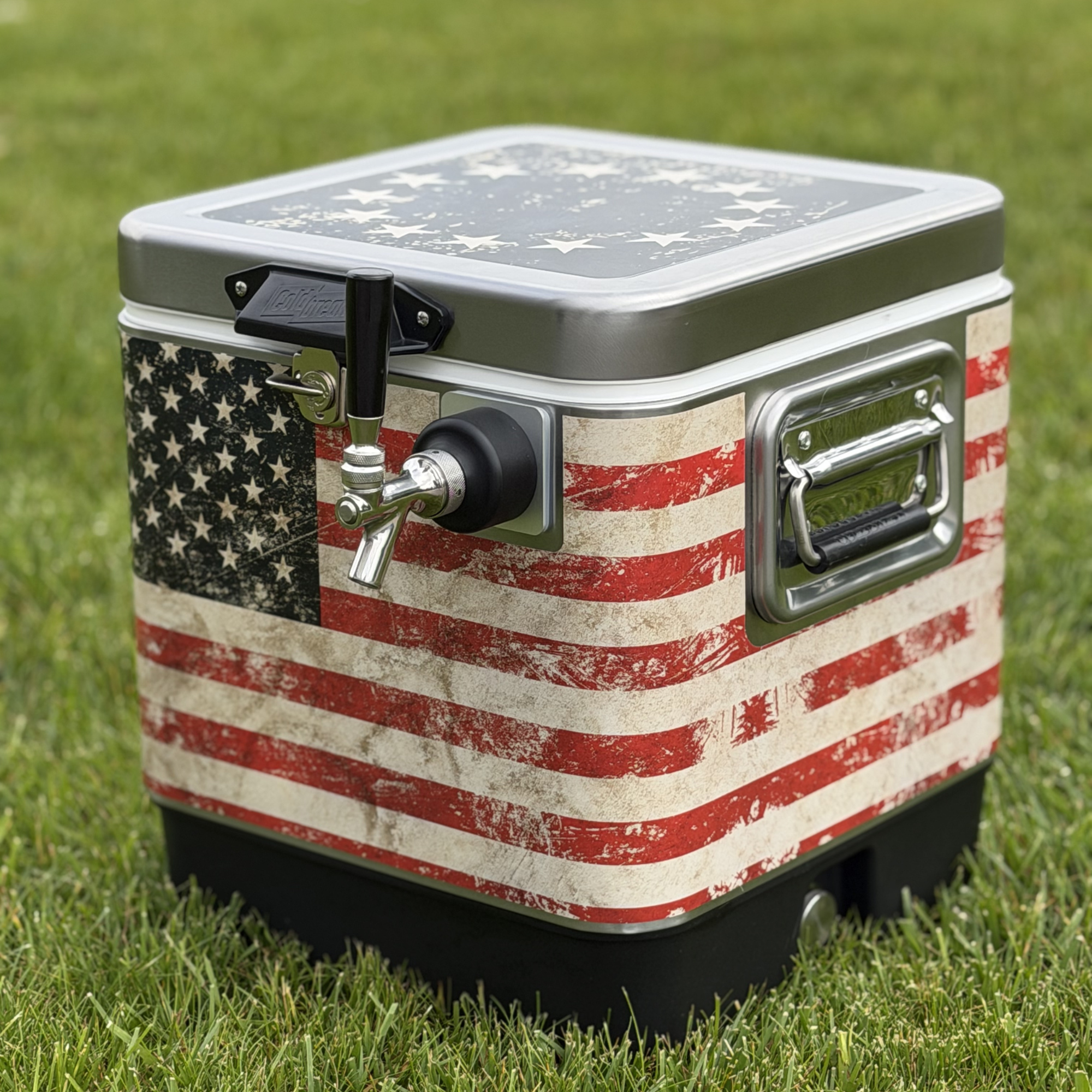 Professional‑grade portable draft‑beer bar with 50‑foot stainless‑steel coil and front‑input design, ideal for serving chilled draught beer at parties, camping and outdoor events.