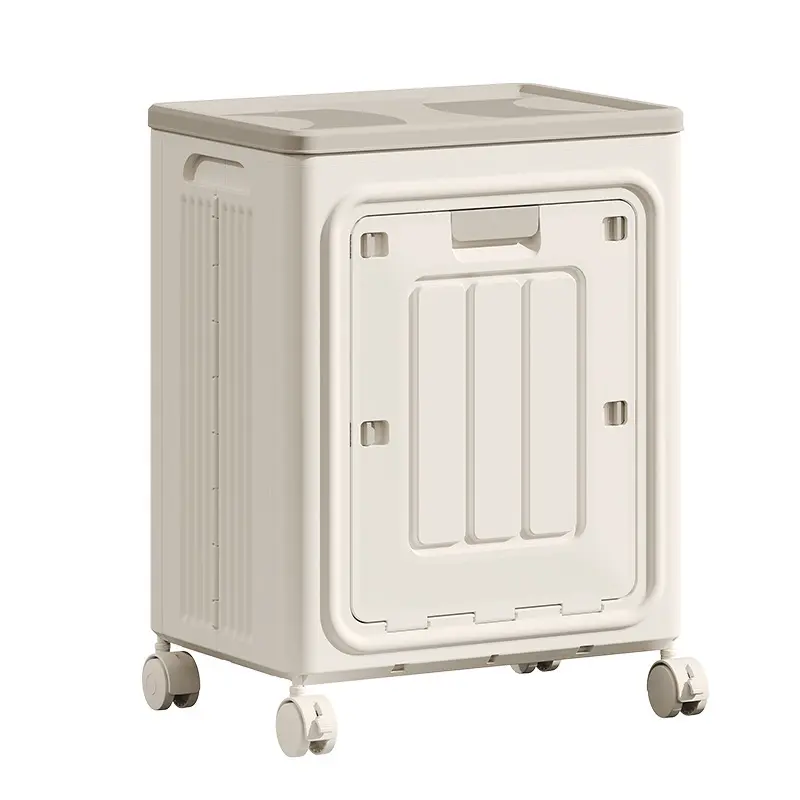 Waterproof Rectangular Rolling Hamper Laundry Basket, 19.29x13.78x24.8 in