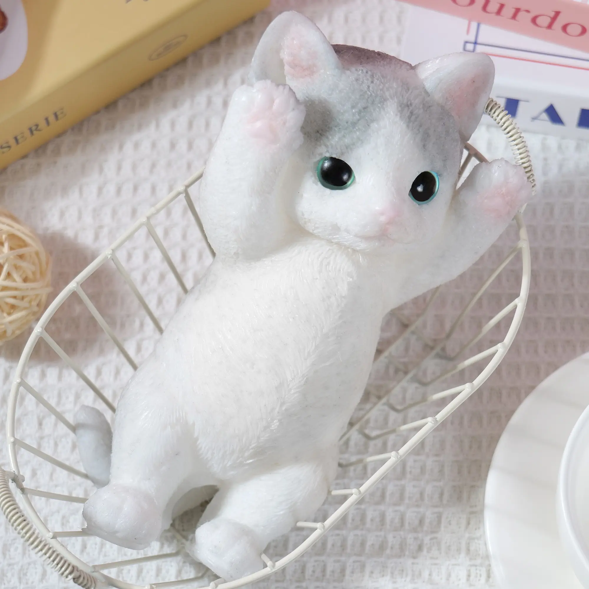 Large Taba Squishy Cat Squishy Dog Handmade Cute Cat DIY Squeeze Toy, Hyperreal Kawaii Cat Simulation Lovely Toy, Squeeze Autism Toys Stress Relidf toy, Silicone Pinch Cat