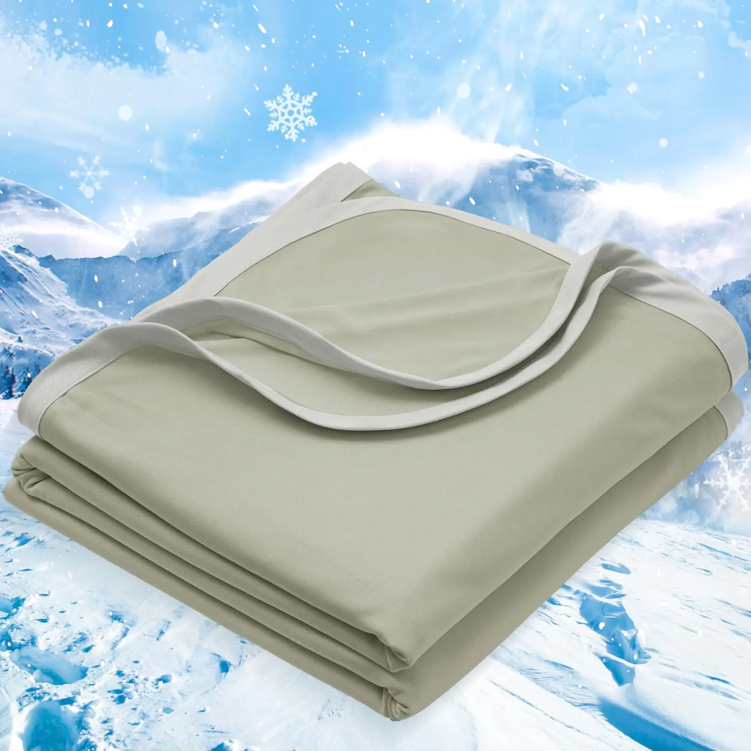 【Summer Sale】Double Cooling Blanket for Hot Sleepers, Arc-Chill Q-Max>0.5 with Double Cooling, Lightweight Summer Blanket Absorbs Heat to Keep Cool All Night for Night Sweats