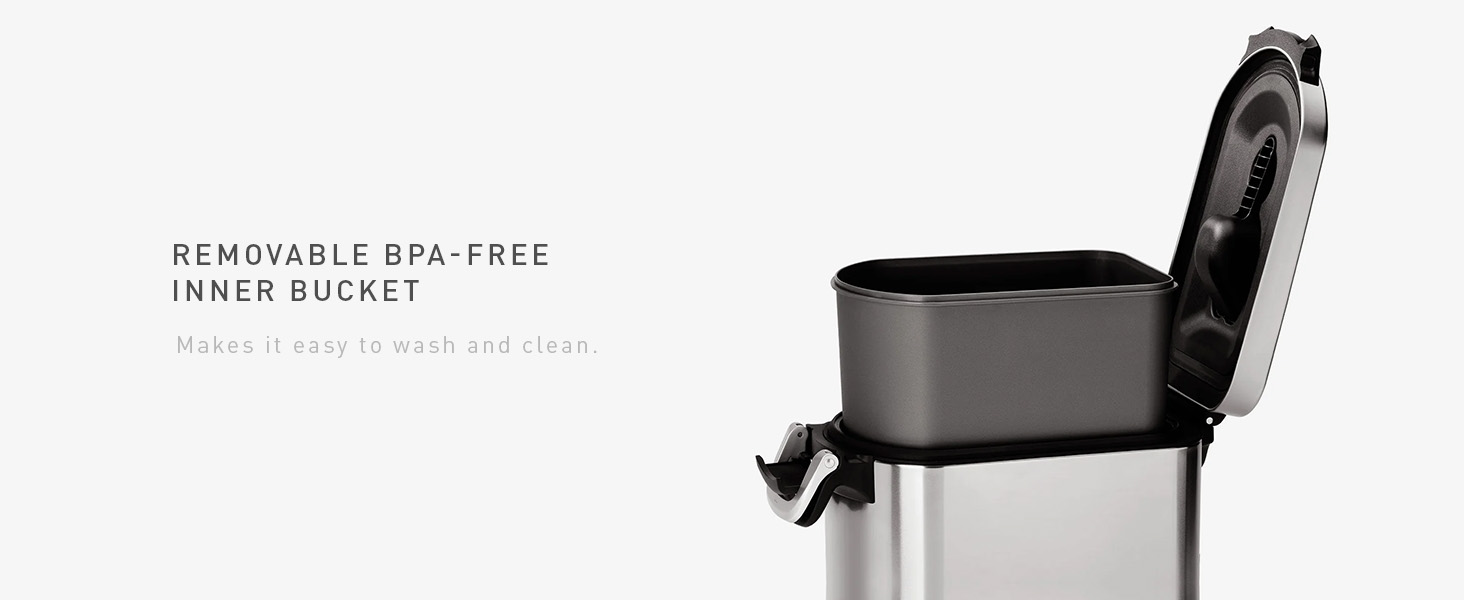 Removable BPA-Free Inner Bucket | Makes it easy to wash and clean
