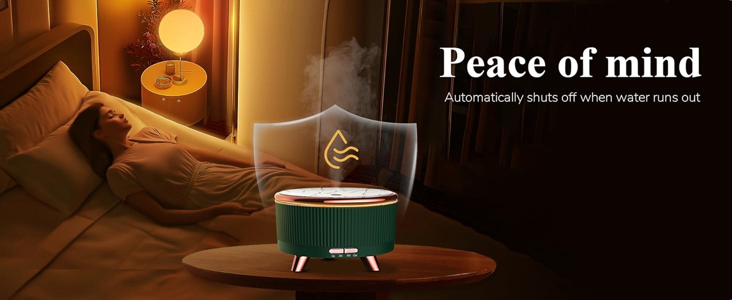 500ML Large Capacity Essential Oil Diffuser, Ultrasonic Aromatherapy Diffuser with 7 Color LED Lights with Remote Control, Cool Mist Humidifier, Timed Mist, Auto Shut-Off#Summervibes