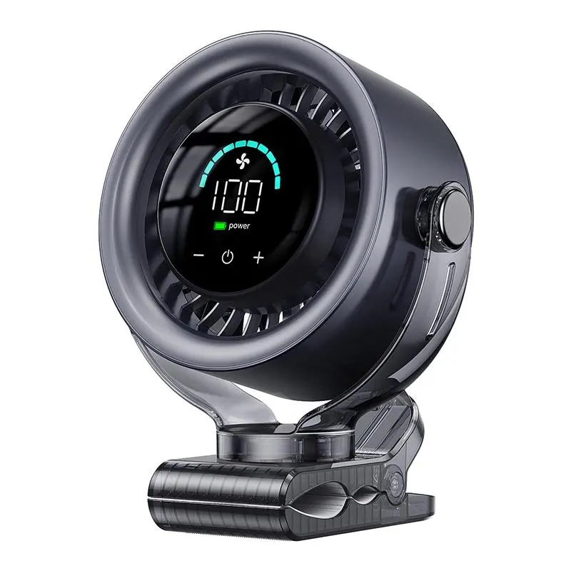 Cordless Rechargeable Wireless Compact Clip-on Workout Fan - 4000mAh Built-in Li-ion, Quiet Turbo Mode High-Speed, LED Display, Touch Control, 360° Rotation for Treadmills, Home Gyms, Outdoor Sports,back to school,back to school haul
