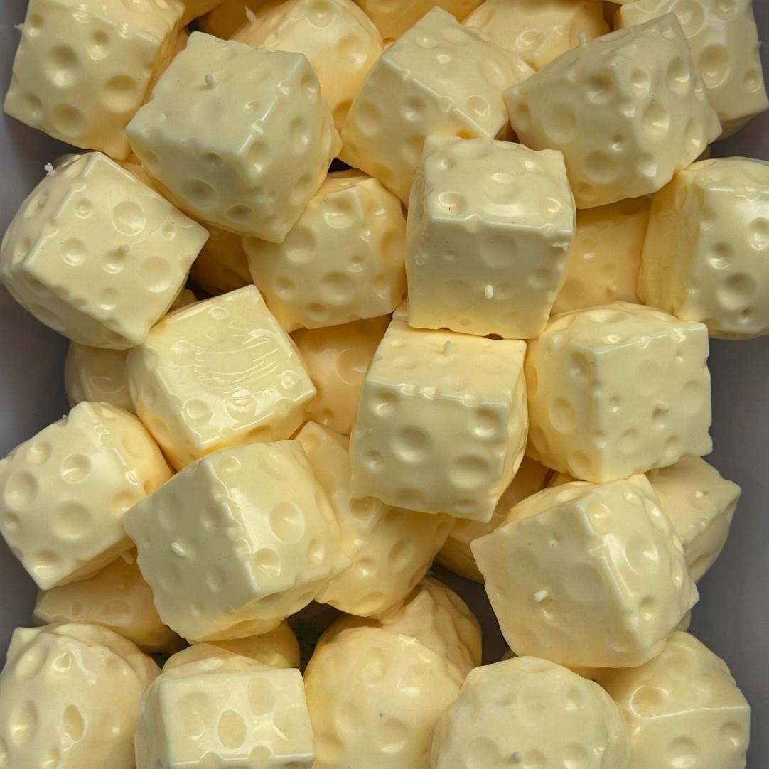Yellow Square Cheese Slow Rise Squishy Toy Block Filled Soft Crinkle Sound Sensory Toy for Kids No Smell Gift for Boys Girls