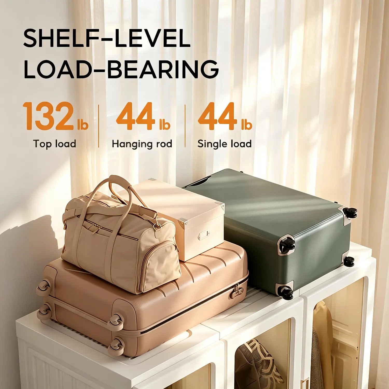 Portable Transparent Plastic Wardrobe Closet Organizer