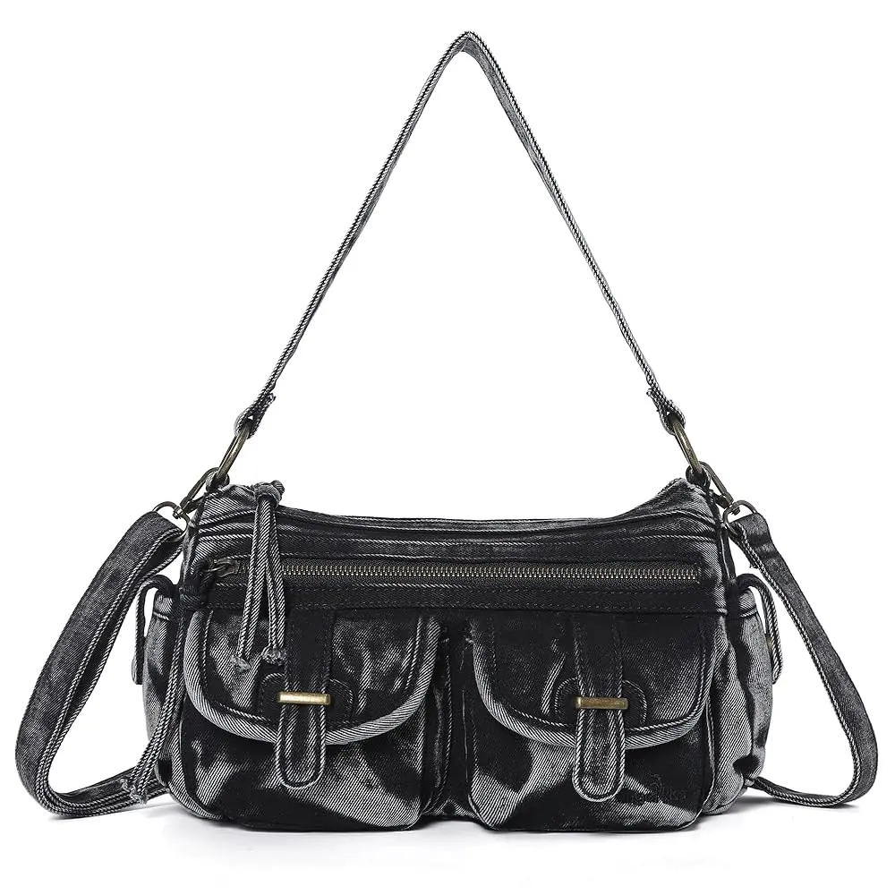 Women's Hobo Cross‑Body Bag, Casual Vegan Leather Shoulder Handbag with Adjustable Strap & Multiple Pockets for Daily Use