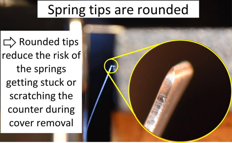 Rounded spring tips oven gap cover kitchen stove counter gap cover gap filler for stove and counter