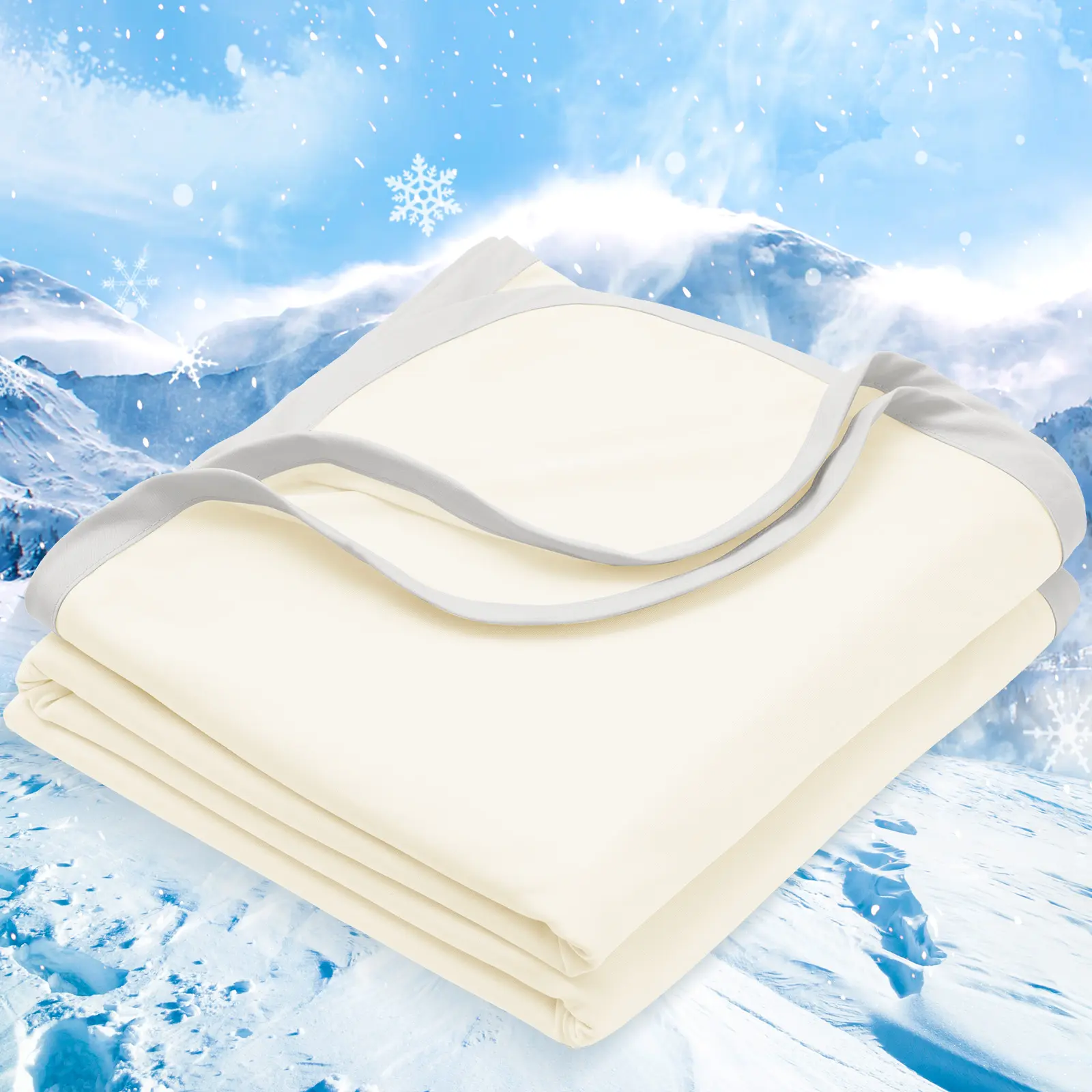 【Summer Sale】Double Cooling Blanket for Hot Sleepers, Arc-Chill Q-Max>0.5 with Double Cooling, Lightweight Summer Blanket Absorbs Heat to Keep Cool All Night for Night Sweats