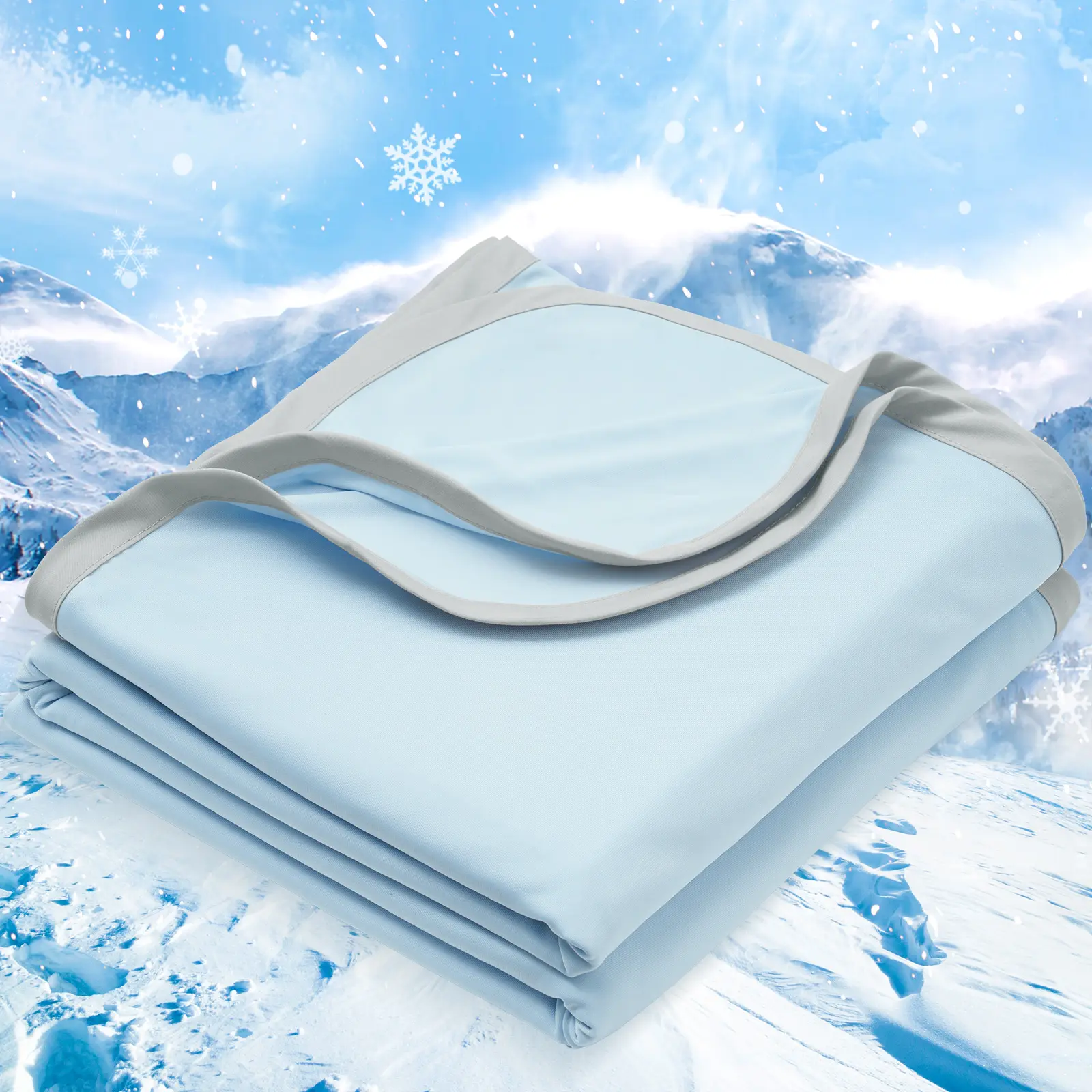 【Summer Sale】Double Cooling Blanket for Hot Sleepers, Arc-Chill Q-Max>0.5 with Double Cooling, Lightweight Summer Blanket Absorbs Heat to Keep Cool All Night for Night Sweats
