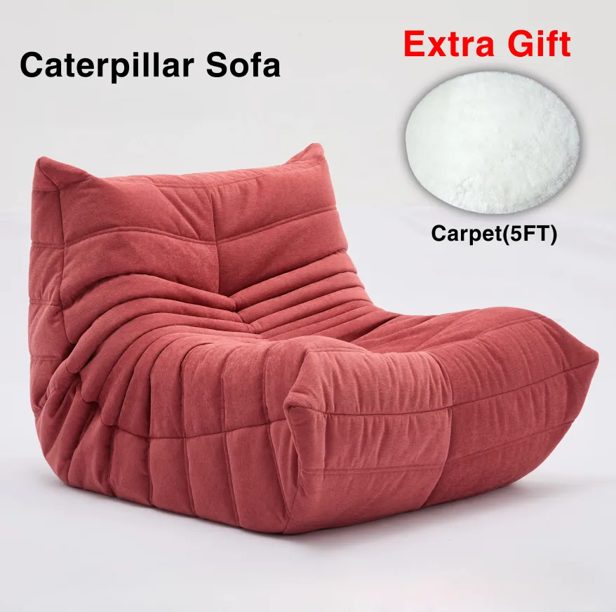 Cloud-Like Chenille Bean Bag Sofa | Cozy Memory Foam Lounge Chair for Relaxing at Home