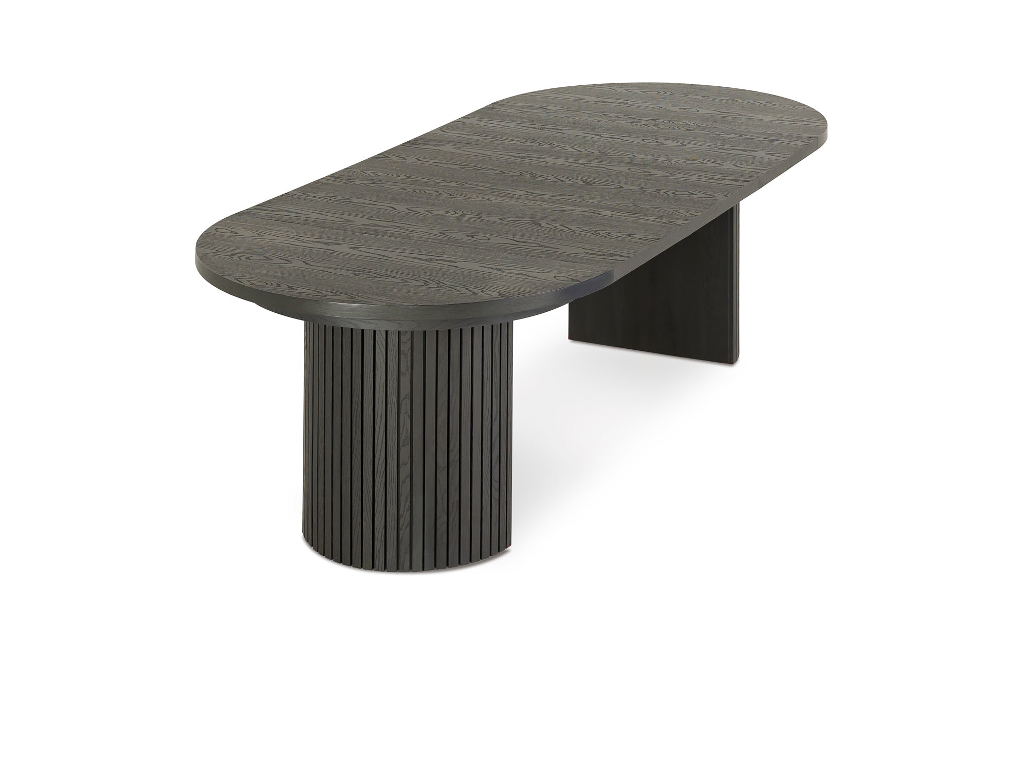 Versatile expandable dining table seats 4‑10, robust hardwood‑steel build, hidden pedestal storage and elegant fluted detailing for flexible everyday dining.
