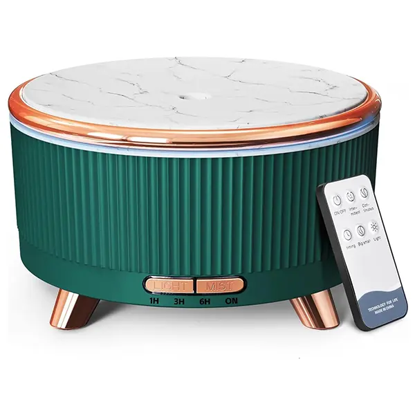 500ML Large Capacity Essential Oil Diffuser, Ultrasonic Aromatherapy Diffuser with 7 Color LED Lights with Remote Control, Cool Mist Humidifier, Timed Mist, Auto Shut-Off#Summervibes