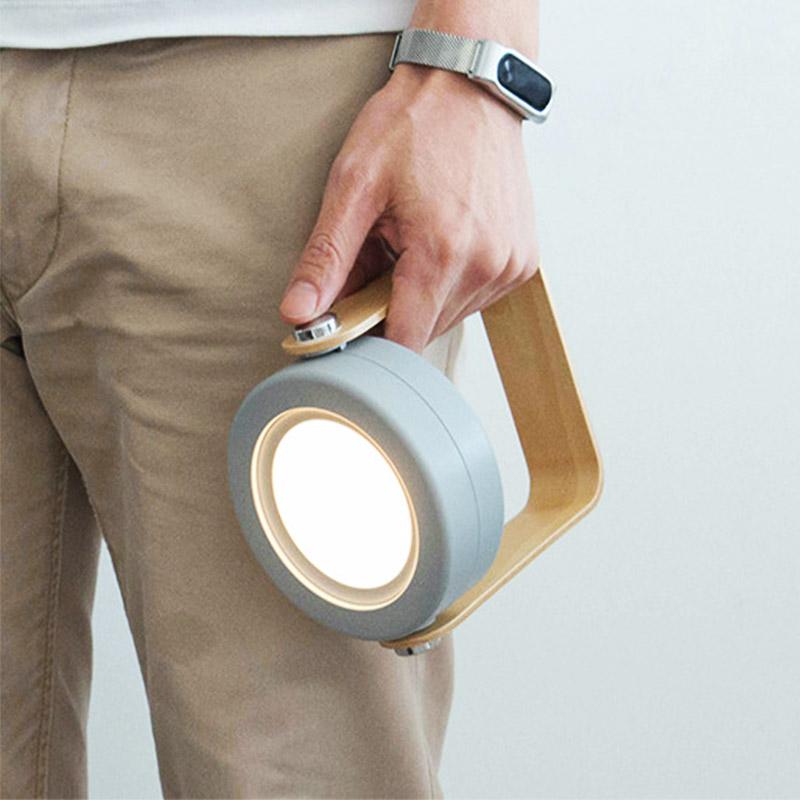 Transformable USB‑rechargeable lamp with touch dimming and 360° rotation, portable cord‑free lighting for indoor and outdoor use.