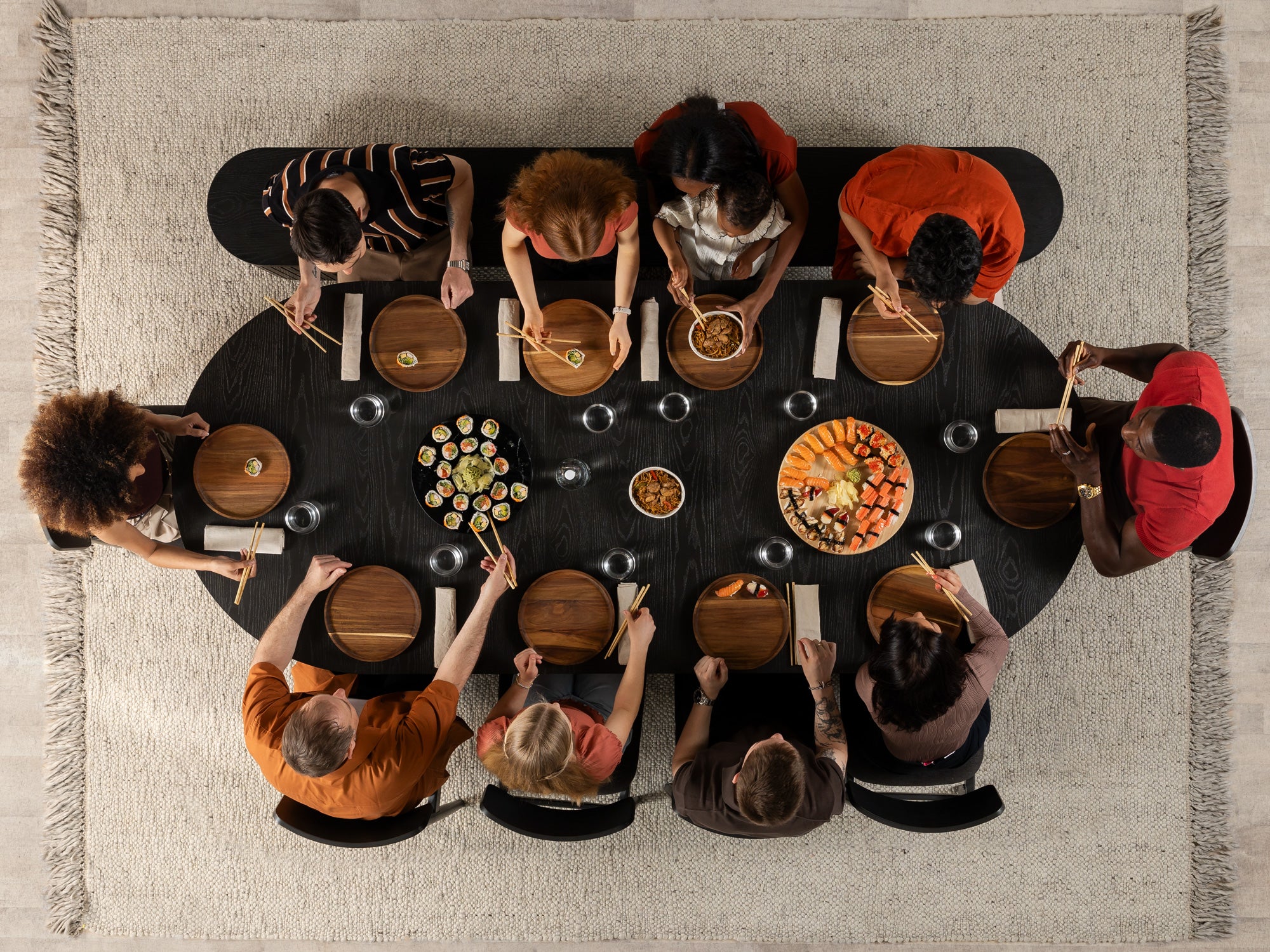Practical extendable round dining set; storage‑built bench holds extra panels, robust hardwood build, smooth gliding rails and matching premium finishes.