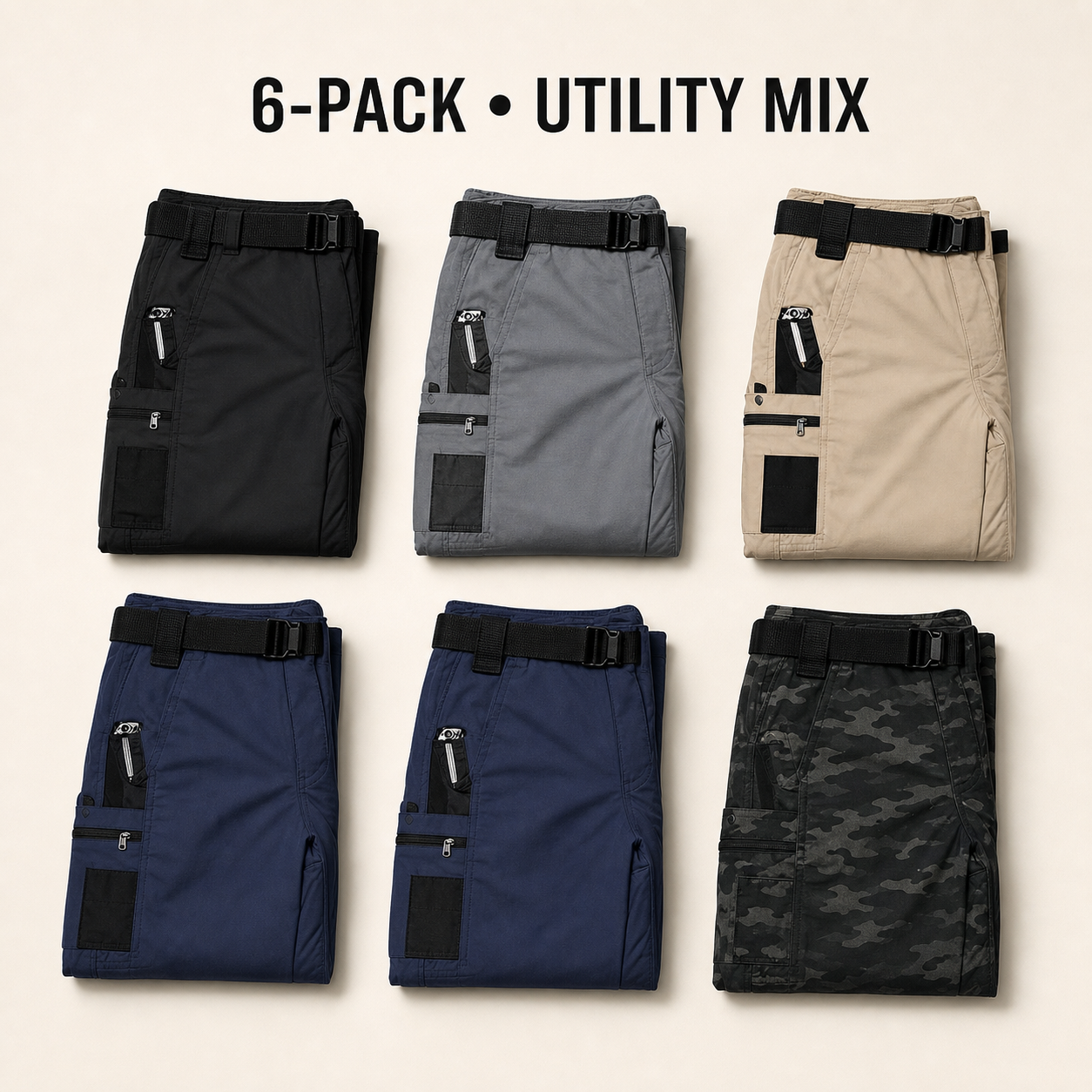 Utility Mix six-pair tactical pants bundle