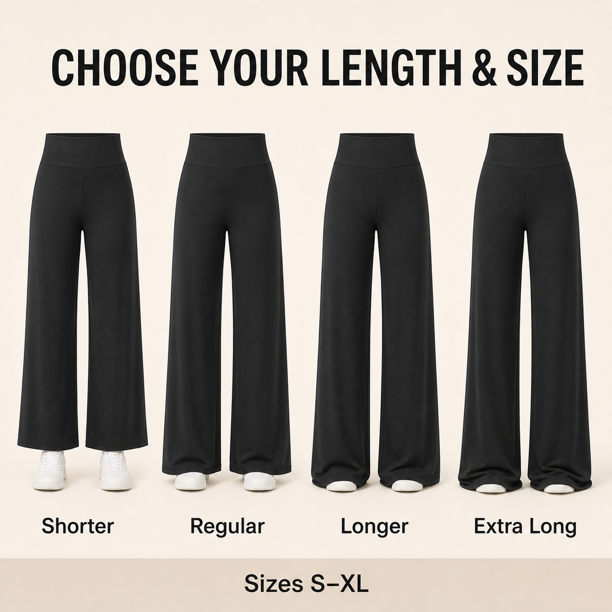 Women's High-Waist Wide-Leg Yoga Pants color, sizing or styling guide