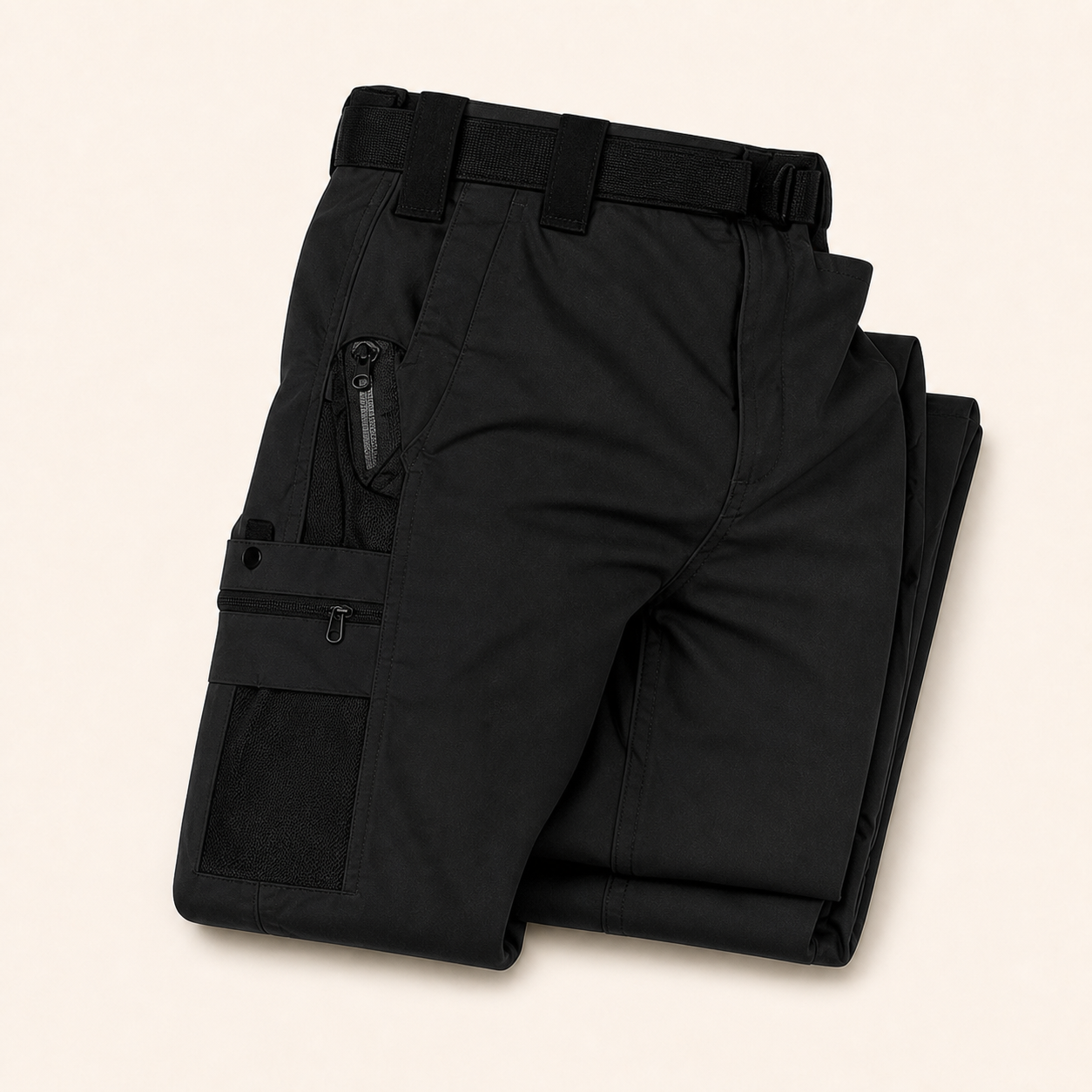 Unbranded men's tactical cargo pants in Black