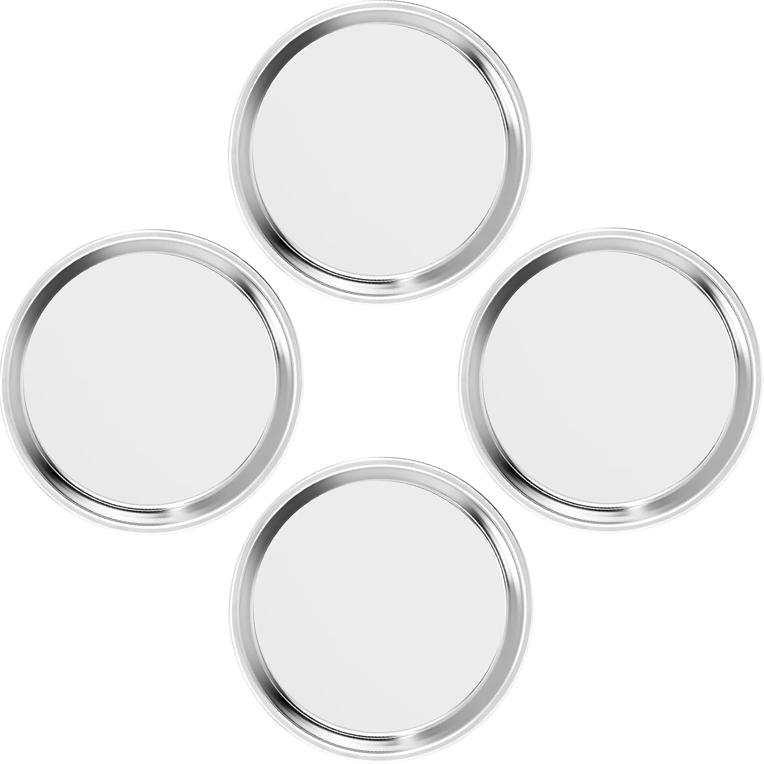 Stainless Steel Kids Plates Set of 4, 9" Portion Control Plates Divided Plate for Adults Toddlers Balance Lunch, Bariatric & Diabetic Diet, Non Toxic Camping Metal Snack Plate for Eating