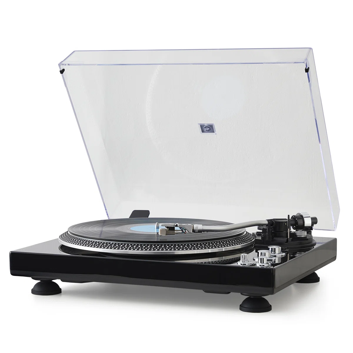 Vintage Belt-Drive Turntable with Bluetooth Output and AT-3600L Cartridge, Black