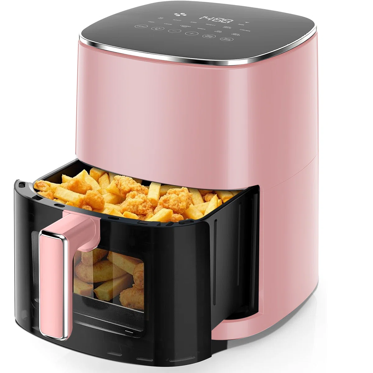 Air Fryer 12-in-1 with 6-Quart Capacity, Viewing Window, Air Fry, Roast, Reheat, Dehydrate, Bake, Steam, And More, 400°F Max Temperature