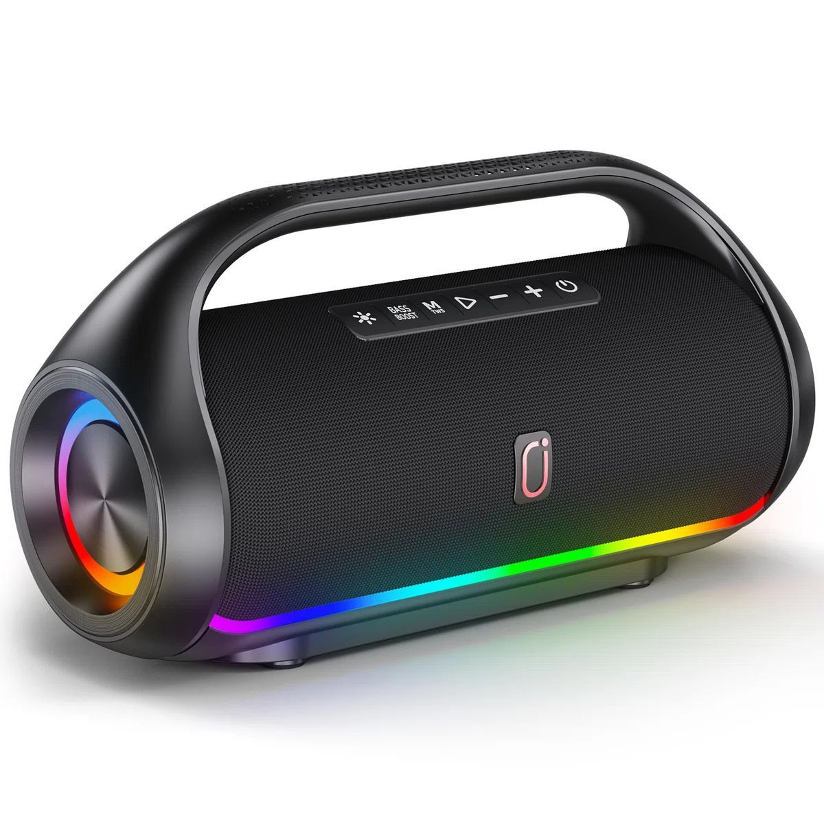 Portable Waterproof Bluetooth Speaker With Powerful Bass & Led Lights, Portable Wireless Speaker For Home, Beach, Outdoor Camping, Supports Usb/tf Card/aux/tws Function,3d Surround Stereo Music Player