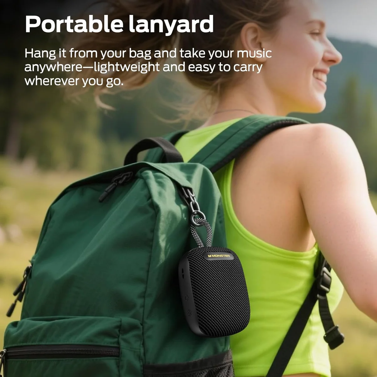 Portable Bluetooth Speaker with RGB Lights & IPX7 Waterproof, Wireless Outdoor Speaker with Bike Mount & TWS Pairing, 10-Hour Playtime, Lightweight with Lanyard for Cycling Hiking Travel
