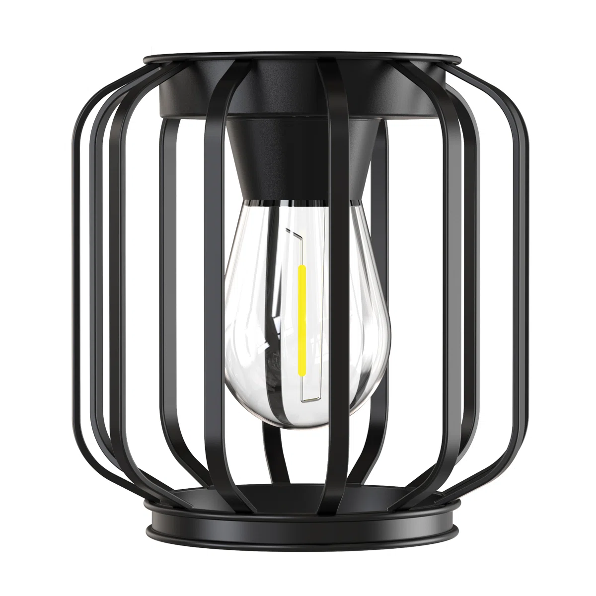 13.49" Solar Powered Integrated LED Outdoor Lantern (Set of 2)