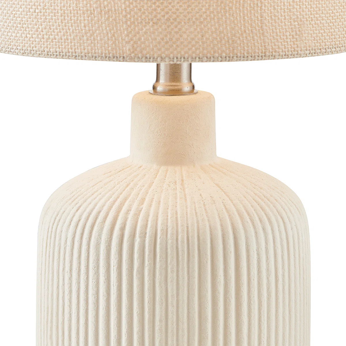 Mathel Cream Ceramic Table Lamp