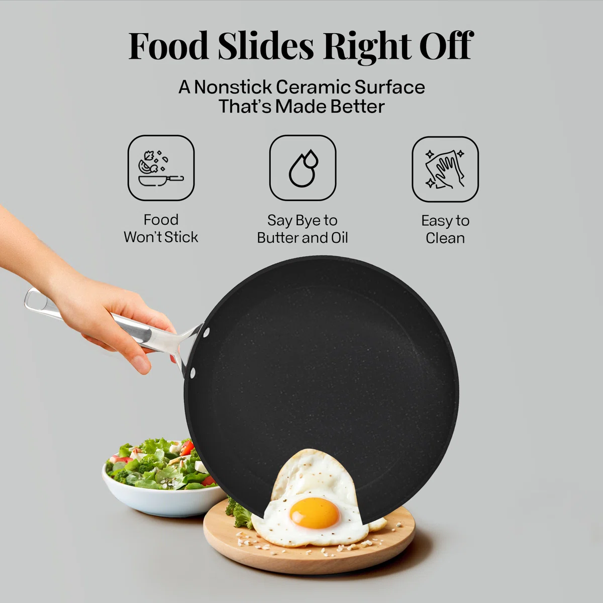 10 Piece Hammered Nonstick Ceramic Cookware Set