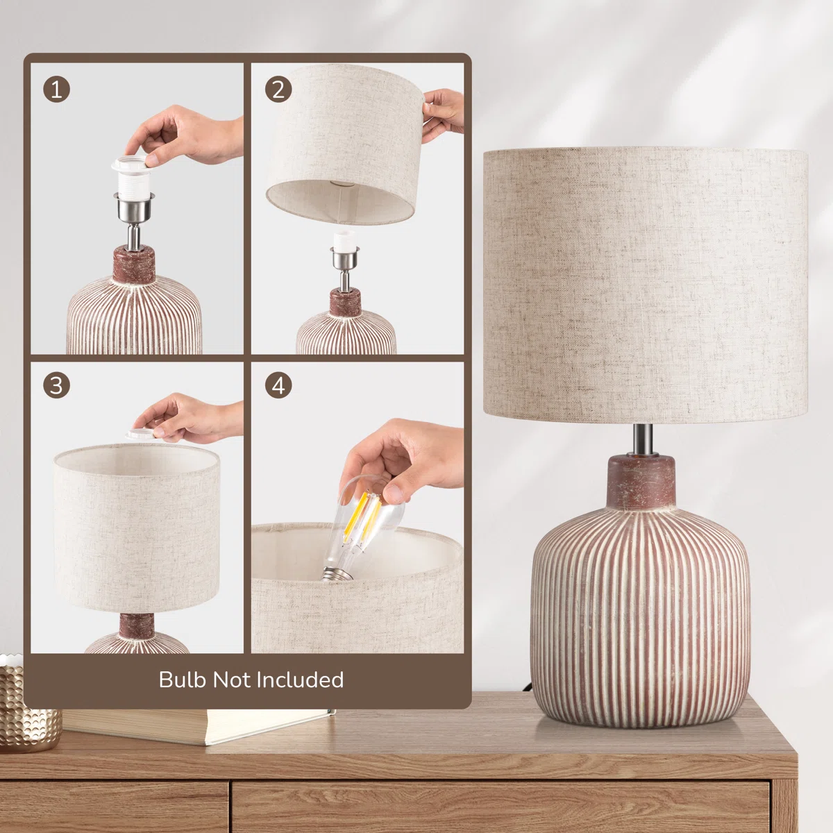 Cleofe Ceramic Table Lamp
