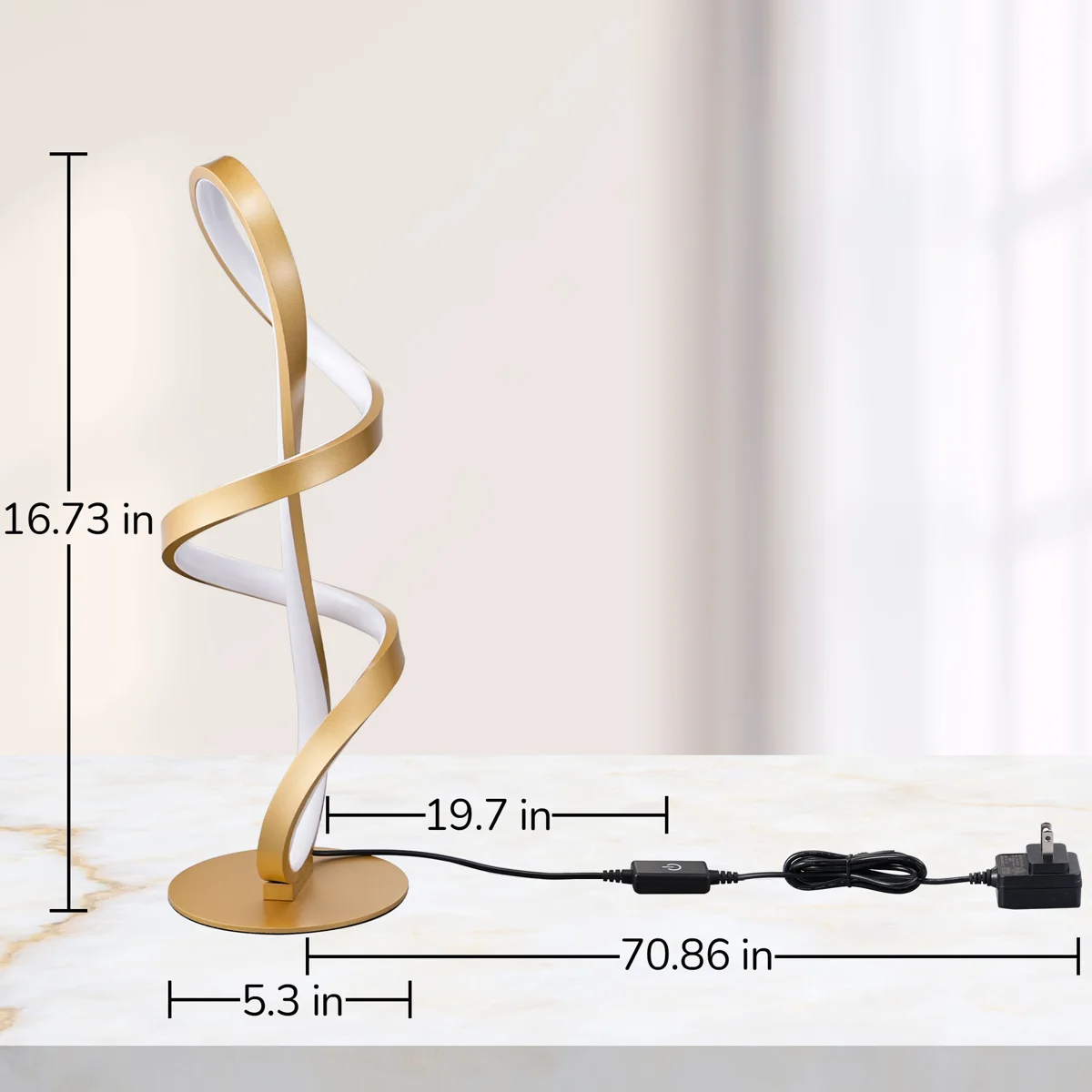 Brecklyn Metal Novelty LED Table Lamp