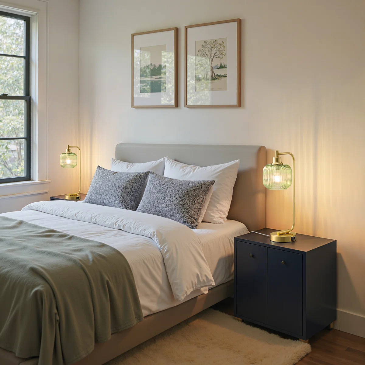 18.5" Dimmable Table Lamp With Usb And Touch Control