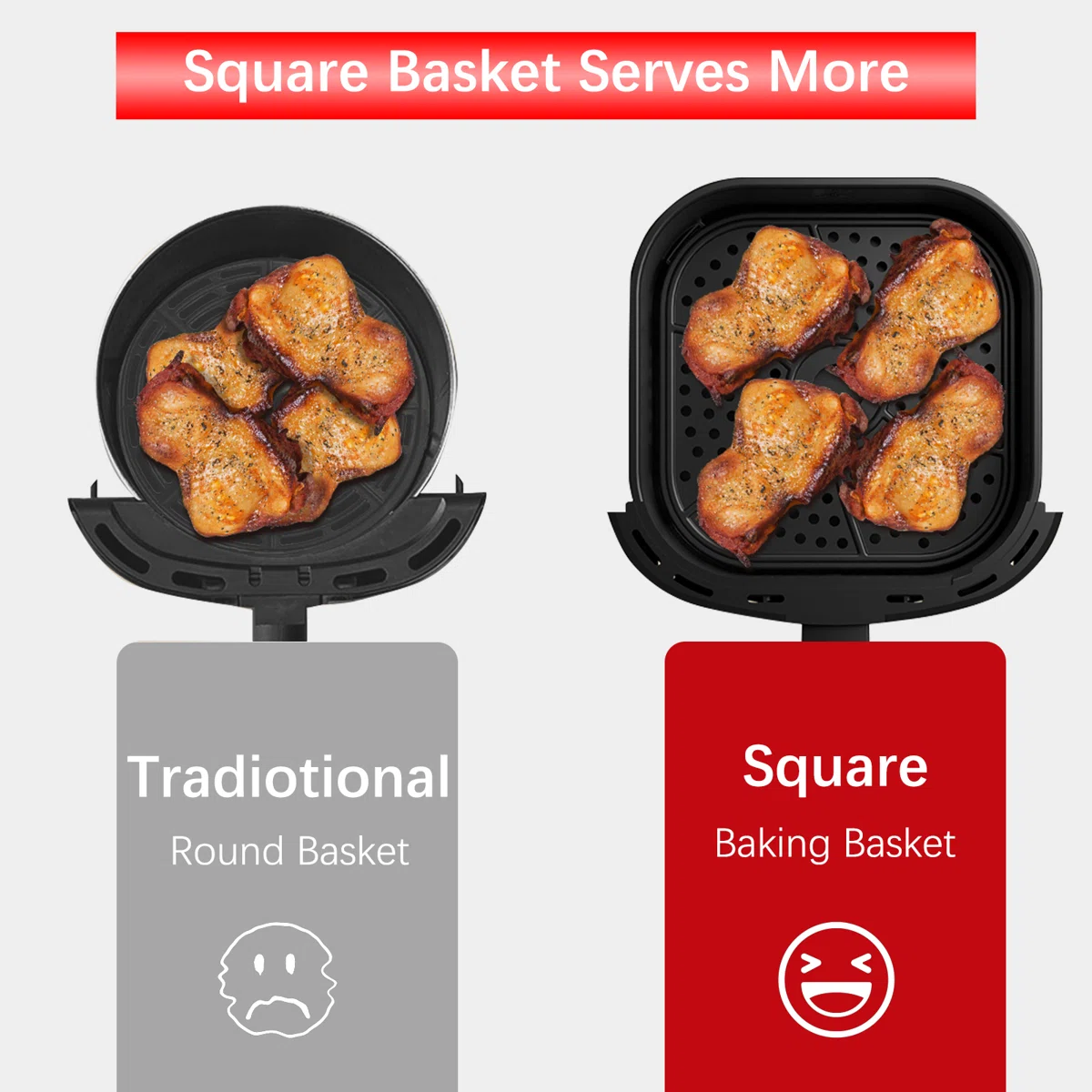 8 Qt Digital Air Fryer With 10-one Touch Presets, Stainless Steel, Black